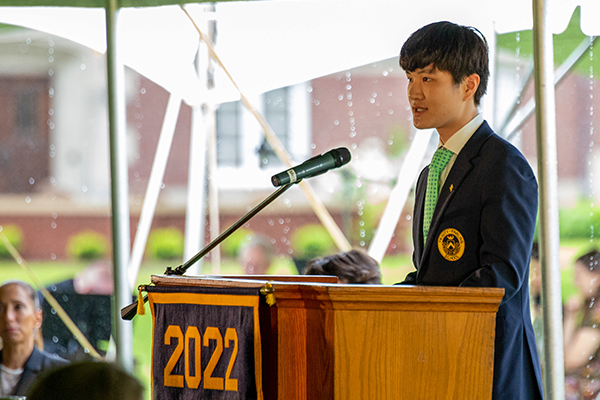 Trinity-Pawling Class of 2022 Valedictorian Steven Song